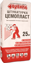 Цементная штукатурка Форвард &laquo;ЦемоПласт Лайт&raquo; предназначена для выравнивания стен внутри и снаружи зданий как ручным, так и машинным способом